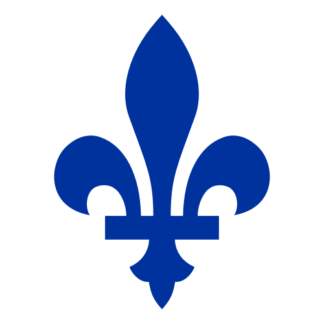 Québec Fleur De Lys Decal (Blue)